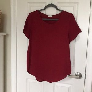 Pleione Crepe Maroon/Red Blouse